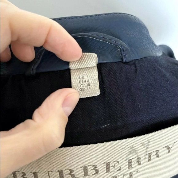 Burberry blue leather biker jacket - Picture 11 of 12